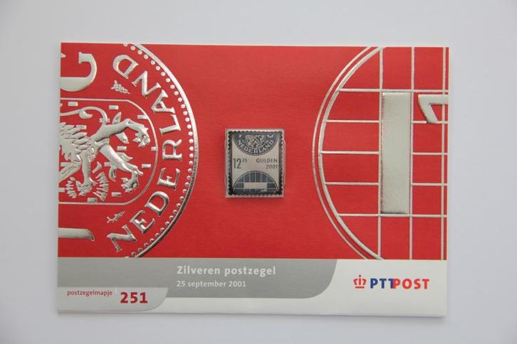 Zilveren postzegel 2001 - postzegelmapje 251, Postzegels en Munten, Postzegels | Nederland, Postfris, Na 1940, Ophalen of Verzenden