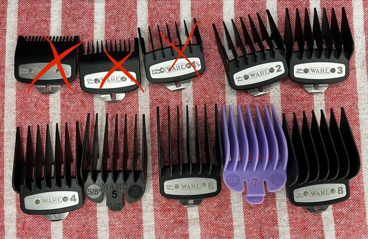 Wahl Opzetkammen Set (2-8) - Universeel, Sieraden, Tassen en Uiterlijk, Uiterlijk | Haarverzorging, Gebruikt, Tondeuse, Ophalen of Verzenden