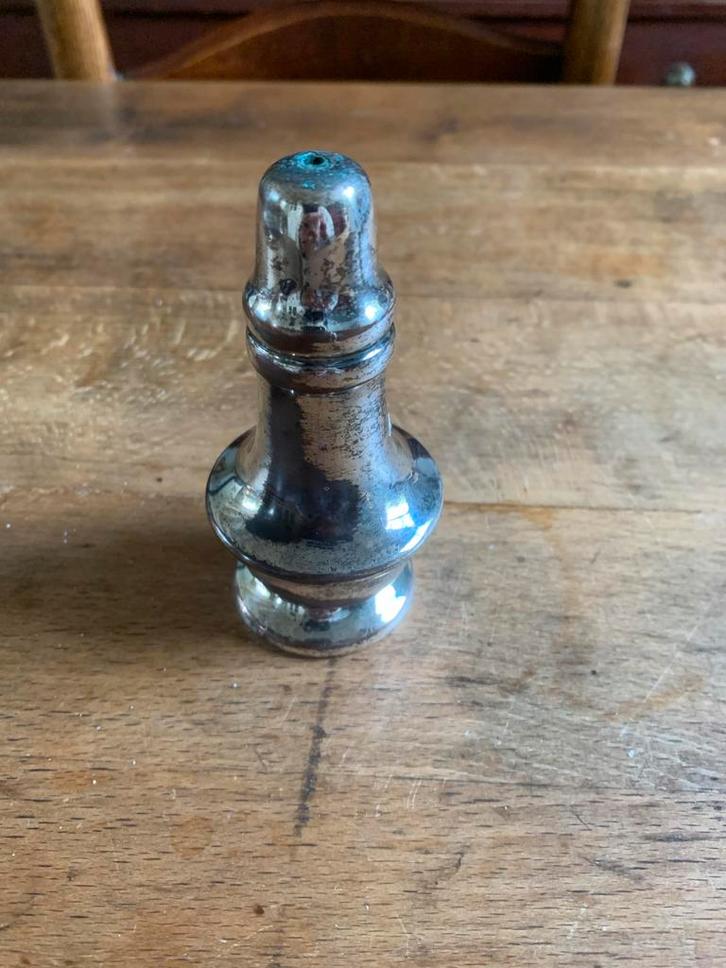 Verzilverde Antieke Zoutstrooier, Antiek en Kunst, Antiek | Kandelaars, Zilver, Ophalen of Verzenden