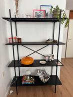 Housecraft living wandkast Marcio - zwart houten open kast, Huis en Inrichting, Kasten | Wandmeubels, Ophalen, Met plank(en), Zo goed als nieuw