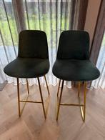 Luxe barstoelen mint groen, Huis en Inrichting, Barkrukken, 2 krukken, Ophalen of Verzenden, Zo goed als nieuw, 60 tot 90 cm
