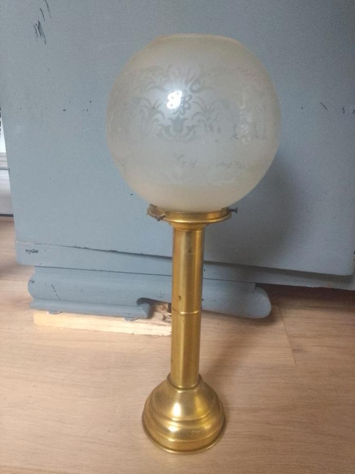 Art-Deco messing kandelaar uit de jaren 1920 - 1930, Antiek en Kunst, Antiek | Kandelaars, Koper of Brons, Ophalen of Verzenden