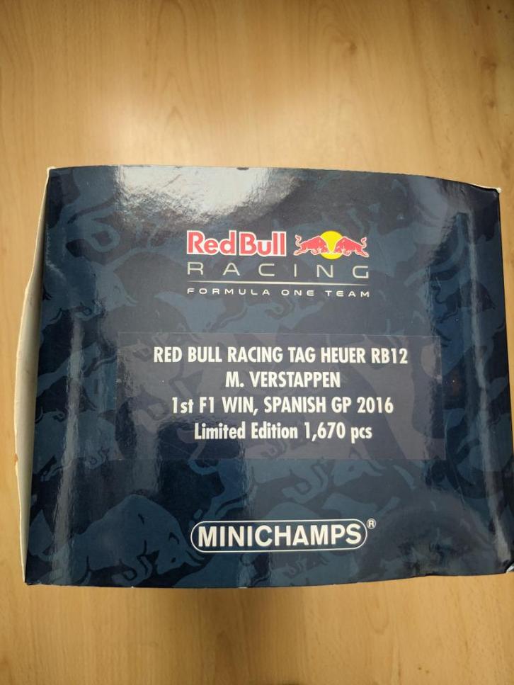 Verstappen 1:18 Spanish GP 2016‑model (1st win), Verzamelen, Automerken, Motoren en Formule 1, Zo goed als nieuw, Formule 1, Ophalen