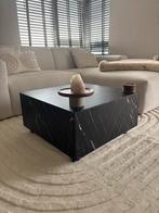Vierkante marmerlook salontafel op wieltjes (Goossens), Huis en Inrichting, Tafels | Salontafels, Ophalen, Overige materialen