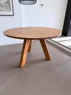 Woood ronde eettafel Rhoda 130cm eiken, Ophalen, 100 tot 150 cm, Zo goed als nieuw, Vijf personen of meer