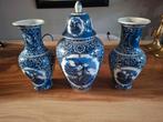 Delfts Blauw Vaas Set - Holland Molen, Ophalen