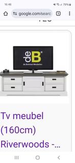 Riverwoodsset tv meubel, salontafel, en eettafel., Huis en Inrichting, Ophalen, Gebruikt, 100 tot 150 cm, Minder dan 100 cm