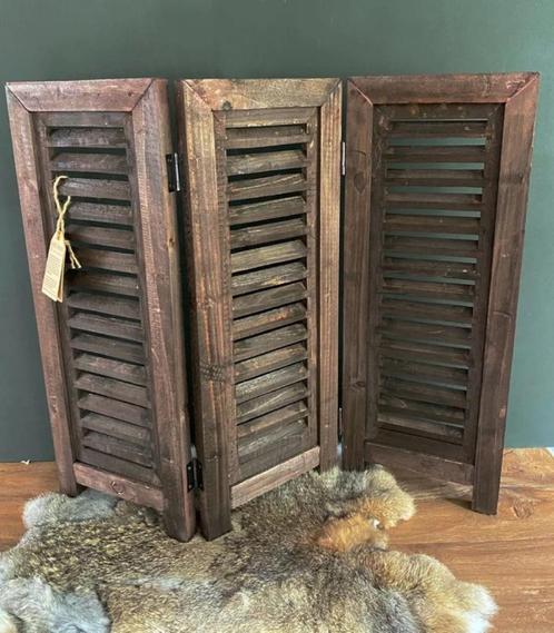 Raam Shutter – 3 Luik – 52cm – Bruin, Huis en Inrichting, Woonaccessoires | Overige, Nieuw, Ophalen of Verzenden