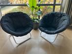 2 kuipstoeltjes in zwarte kleur, Huis en Inrichting, Stoelen, Ophalen, Zo goed als nieuw, Zwart