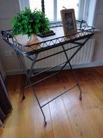 Smeedijzeren Butler tray, bijzettafel., Ophalen, Metaal