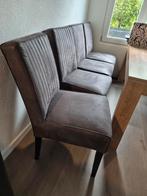 4x leren eetkamerstoelen 6 maanden oud, Huis en Inrichting, Stoelen, Ophalen, Leer, Zo goed als nieuw, Vier