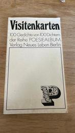 Visitenkarten- Poesiealbum 1967-1976-100 gedichten Duits, Ophalen of Verzenden