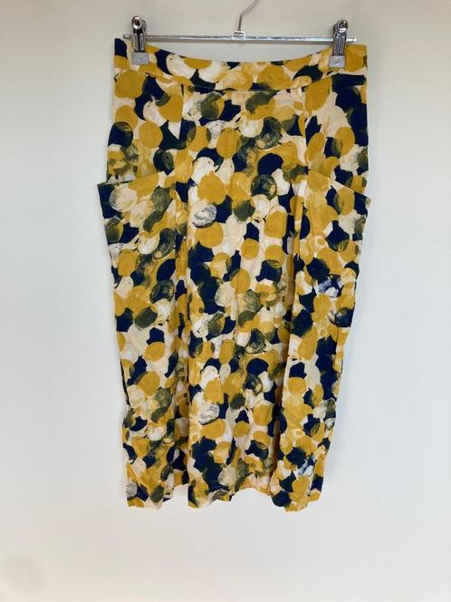 SKFK skunkfunk midi rok geel blauw maat 34 ecovero, Kleding | Dames, Rokken, Zo goed als nieuw, Maat 34 (XS) of kleiner, Geel