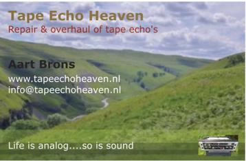Tape Echo Heaven reparatie, revisie en verkoop van tape echo beschikbaar voor biedingen
