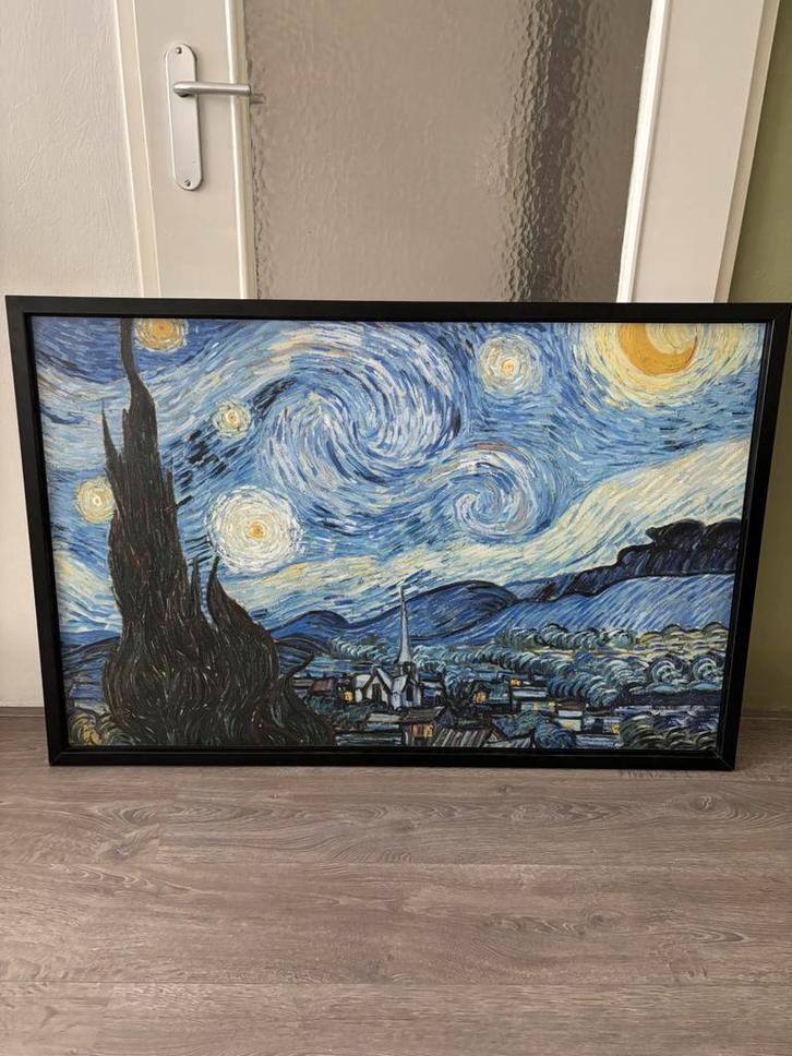 Pjätteryd Sterrennacht ikea inclusief lijst, Antiek en Kunst, Kunst | Schilderijen | Abstract, Ophalen of Verzenden