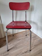 Retro vintage formica stoel, Ophalen, Gebruikt, Rood, Eén