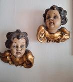 Antieke Set Houten Engelen/Putto's in Bois Dore/Engeltjes, Antiek en Kunst, Ophalen of Verzenden