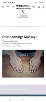 Ontspannings massage cadeaubon te koop, Sieraden, Tassen en Uiterlijk, Uiterlijk | Lichaamsverzorging, Nieuw, Overige typen, Ophalen