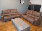 Woonset zithoek met eettafel/ Vitrinekast/salontafel, Ophalen, Gebruikt, Hout