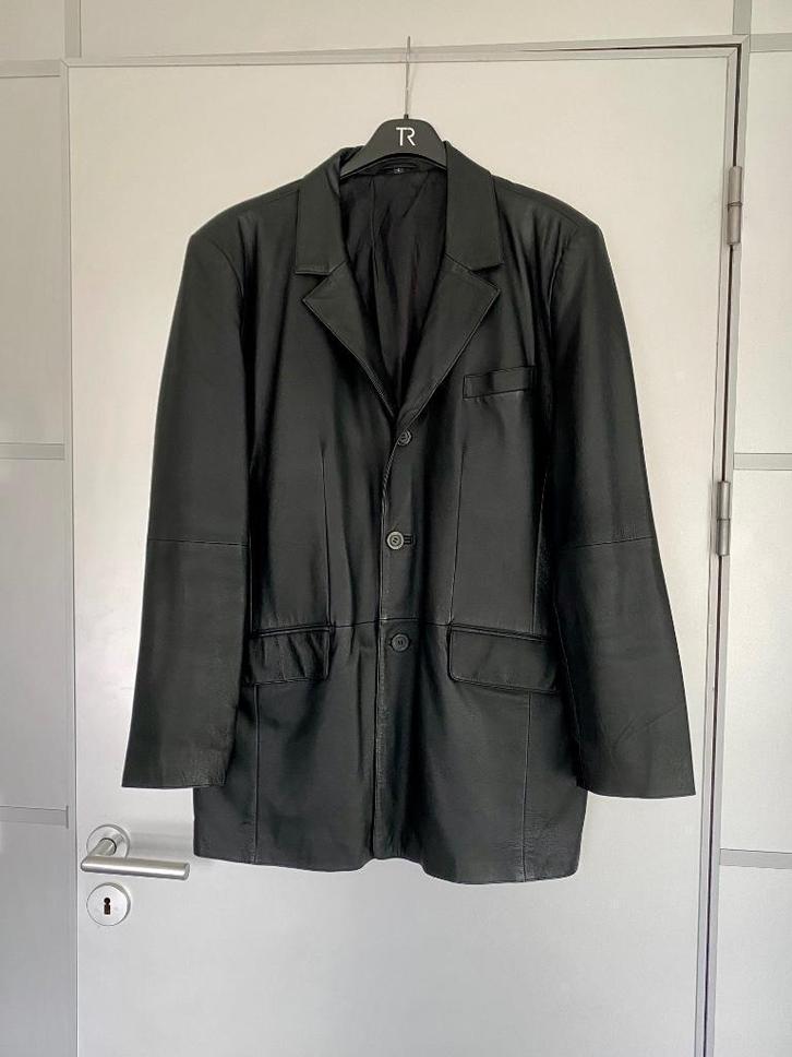 i635 Nieuw: echt-leren jasje mt. L blazer leer zwart jas, Kleding | Heren, Kostuums en Colberts, Nieuw, Maat 52/54 (L), Zwart