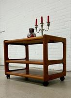 Vintage Deense serveerwagen, Huis en Inrichting, Tafels | Bijzettafels, Minder dan 55 cm, Gebruikt, ., Ophalen of Verzenden