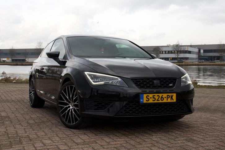 Seat Leon Cupra 2.0 TSI 280PK Dsg-6 2015 Zwart, Auto's, Seat, Particulier, Leon, ABS, Achteruitrijcamera, Airbags, Airconditioning