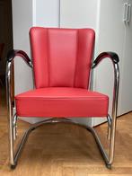 Vintage Gispen 412S Leren Stoel, Huis en Inrichting, Ophalen, Gebruikt, Leer, Eén