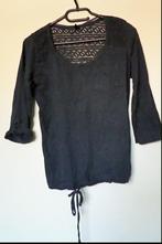 donkerblauw shirt met ajour, maat: S, Kleding | Dames, Colours of the world, Blauw, Ophalen of Verzenden, Lange mouw