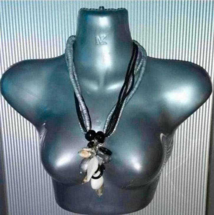 Manouk - strengen ketting met bundel kralen, Sieraden, Tassen en Uiterlijk, Kettingen, Nieuw, Steen of Mineraal, Overige kleuren