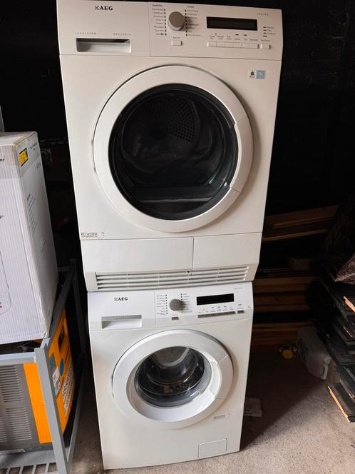 AEG L73472FL Wasmachine + T76289AC Droger Set, Witgoed en Apparatuur, Wasmachines, Refurbished, 6 tot 8 kg, 85 tot 90 cm, Ophalen