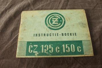 CZ 125  150 type c motorfiets instructie boekje uit jaren 50 beschikbaar voor biedingen
