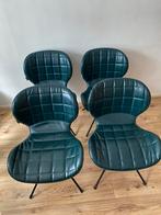 Vier petrol OMG eetkamerstoelen (merk Zuiver), Ophalen, Gebruikt, Blauw, Vier