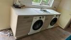 Keukenblok wasmachinekast opstelling bijkeuken 226 lang 69d, Huis en Inrichting, Ophalen, Gebruikt, Wit, Enkelwandige keuken