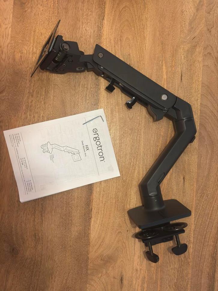 Ergotron HX Heavy Duty Monitor arm, Computers en Software, Laptopstandaarden, Gebruikt, In hoogte verstelbaar, Ophalen