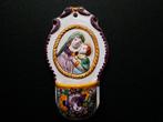 Wijwaterbakje wijwatervaatje handbeschilderd Maria met Jezus, Antiek en Kunst, Ophalen of Verzenden