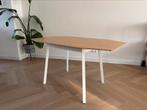 Uitschuifbare eettafel hout/wit – inklapbaar, Huis en Inrichting, Tafels | Eettafels, Ophalen, 100 tot 150 cm, 50 tot 100 cm, Zo goed als nieuw