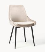 Westwing Sierra stoelen 2x velour grijs beige, Huis en Inrichting, Stoelen, Ophalen, Zo goed als nieuw, Grijs, Twee