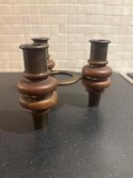 Vintage houten design Brutalist / Japandi kandelaar, Huis en Inrichting, Woonaccessoires | Kandelaars en Kaarsen, Ophalen of Verzenden