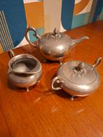 Art Nouveau theesetje C. Kurz & Co Tiel verzilverd, Antiek en Kunst, Antiek | Tin, Ophalen of Verzenden