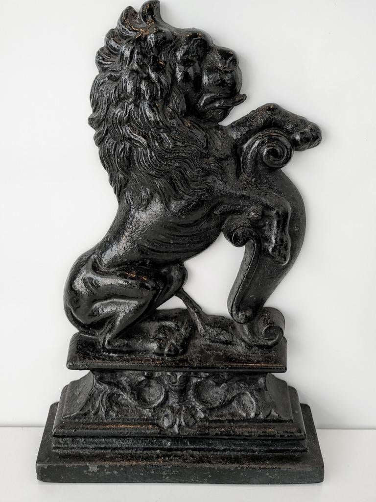 Antieke deurstopper Leeuw 19e eeuw gietijzer doorstopper , Antiek en Kunst, Curiosa en Brocante, Verzenden
