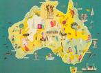Ansichtkaart - 1970 - Landkaart - Australië - Gelopen, Verzamelen, Ansichtkaarten | Buitenland, Verzenden, 1960 tot 1980, Gelopen