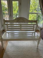 Houten bankje wit, Huis en Inrichting, Banken | Sofa's en Chaises Longues, Ophalen, Gebruikt, Minder dan 75 cm, Driepersoons
