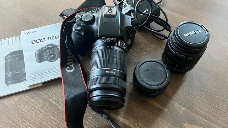 Canon EOS 1100 D met lenzen +Handl/factuur, Audio, Tv en Foto, Fotocamera's Digitaal, Zo goed als nieuw, Canon, 8 keer of meer