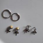 Unieke set verschillende echte zilveren oorbellen.(835)., Overige kleuren, Verzenden, Zo goed als nieuw, Met edelsteen
