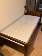 Hoog-laag bed, Ophalen, 90 cm, Eenpersoons, Bruin
