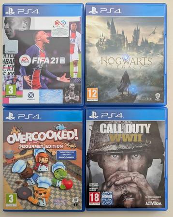 PS4 Games - Hogwarts Legacy, COD WWII, Overcooked & FIFA 21 beschikbaar voor biedingen