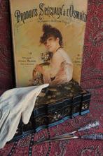 Antieke Engelse Victoriaanse papier mache handschoenendoos, Ophalen of Verzenden