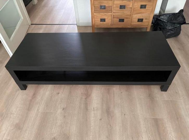 Zwarte Ikea Lack TV Meubel, Huis en Inrichting, Tafels | Salontafels, Gebruikt, Minder dan 50 cm, 100 tot 150 cm, Rechthoekig