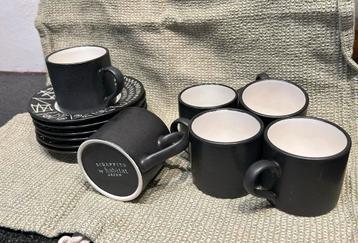 6 scraffito by Habitat espresso kopjes beschikbaar voor biedingen