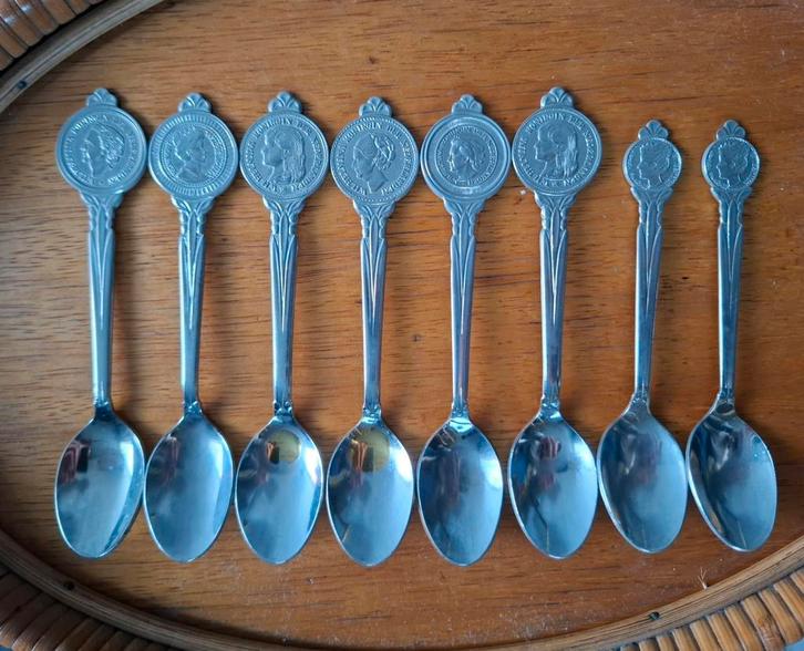 KWF theelepeltjes, muntjes lepels, Antiek en Kunst, Antiek | Bestek, Ophalen of Verzenden